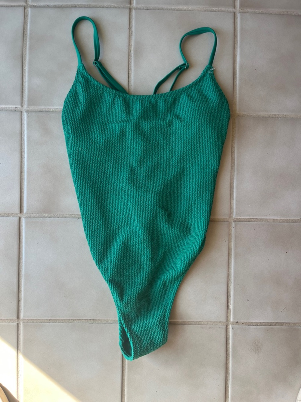 Women’s Green Textured One-Piece Swimsuit